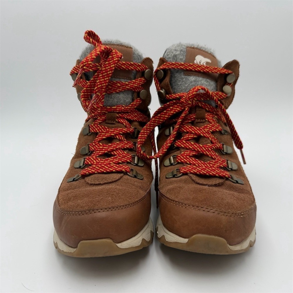 Sorel Womens Brown Suede/Leather Lace Up Snow Hiking Ankle Boots Lug Sole size 7 - Picture 3 of 8